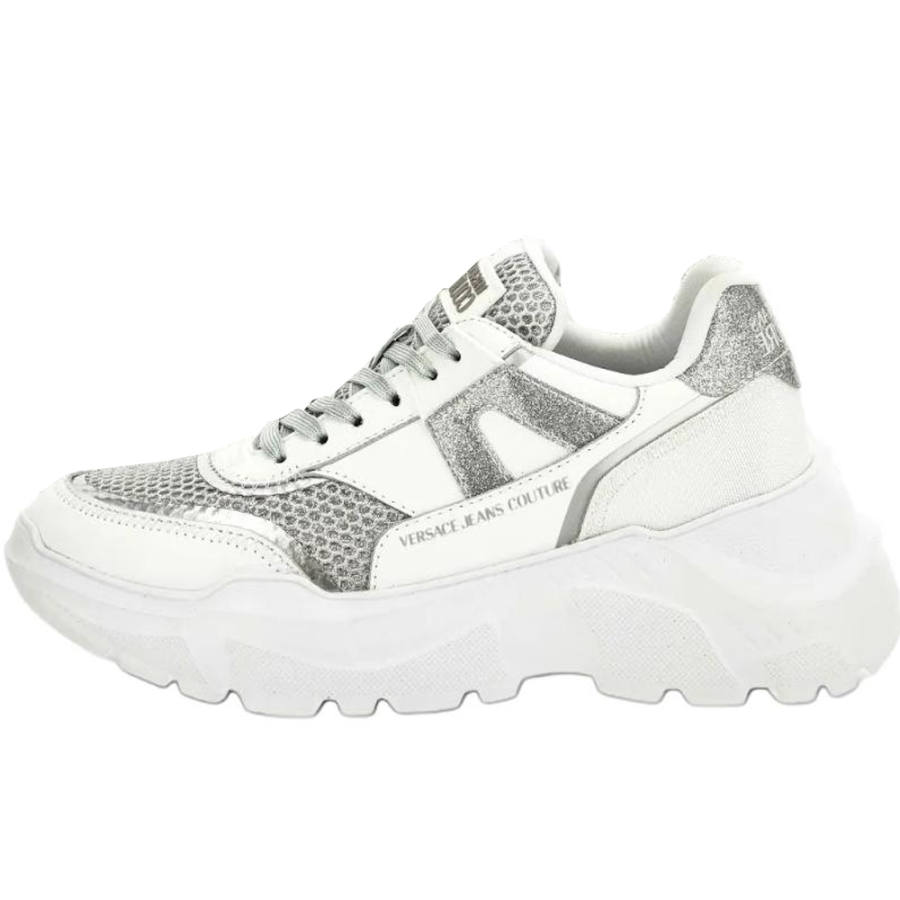 VERSACE JEANS COUTURE Fabric Low top Casual Shoes Women's White