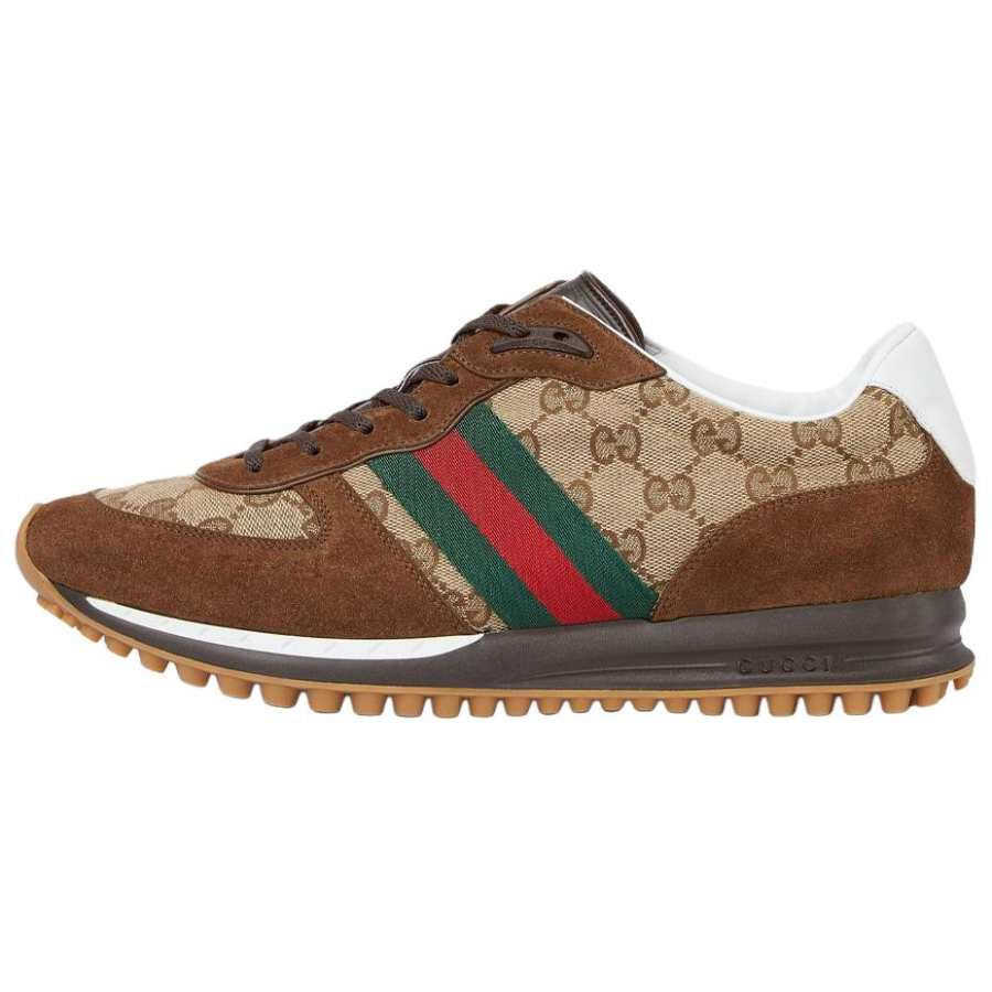GUCCI Re Motion Canvas Low top Casual Shoes 2.5cm Men's Brown