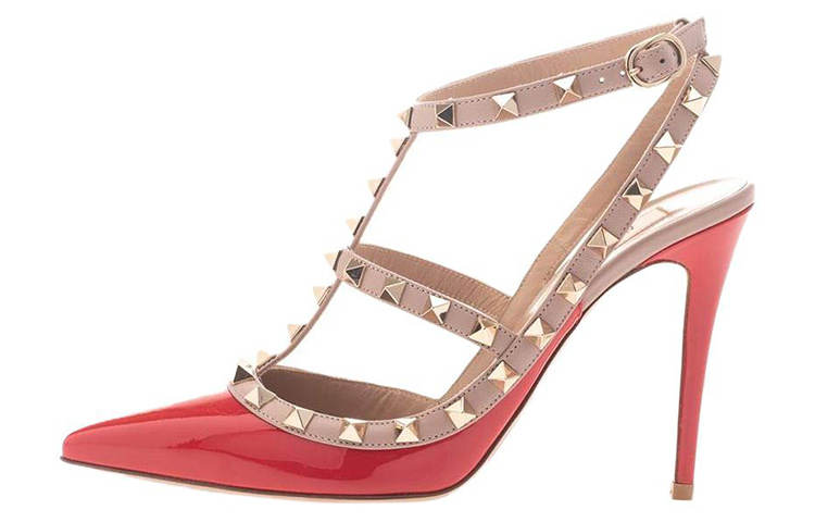 Valentino Slim Heel High Heels 10cm Women's Red