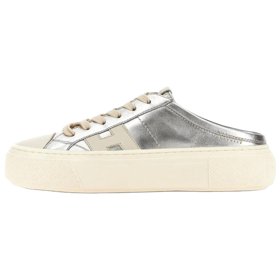 HOGAN Closed Toe Slippers 5.6cm Women's Silver
