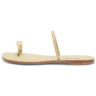 Casadei Soraya Solar Eclipse Crystal Flat Sandals