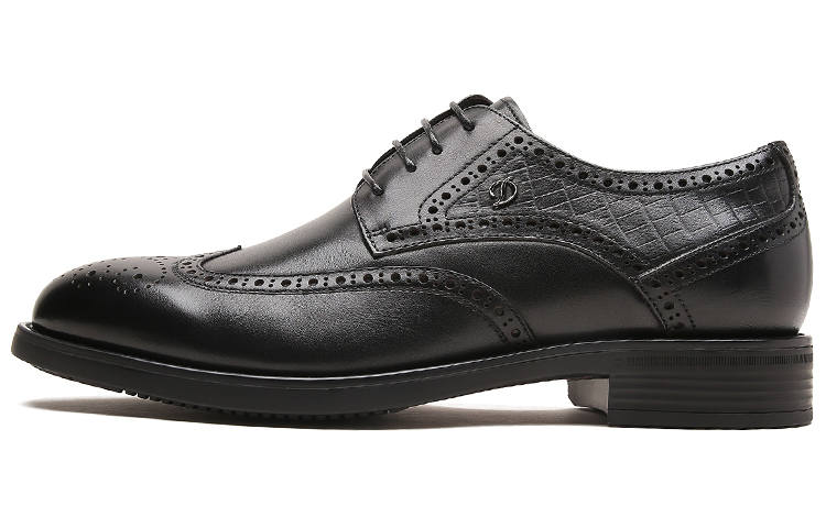 S.T.Dupont S. T.DUPONT Cow Leather Dress Shoes Men's Black