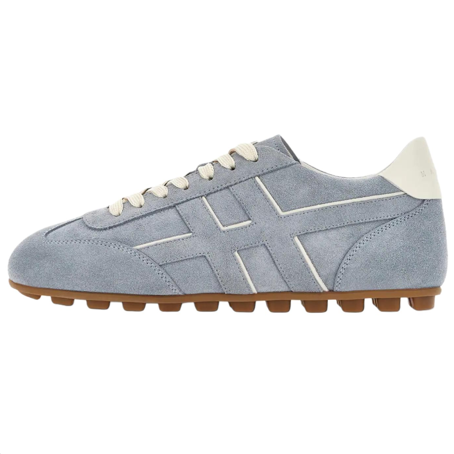 HOGAN Olympia Cow Split Leather Low top Casual Shoes Women's Light Blue