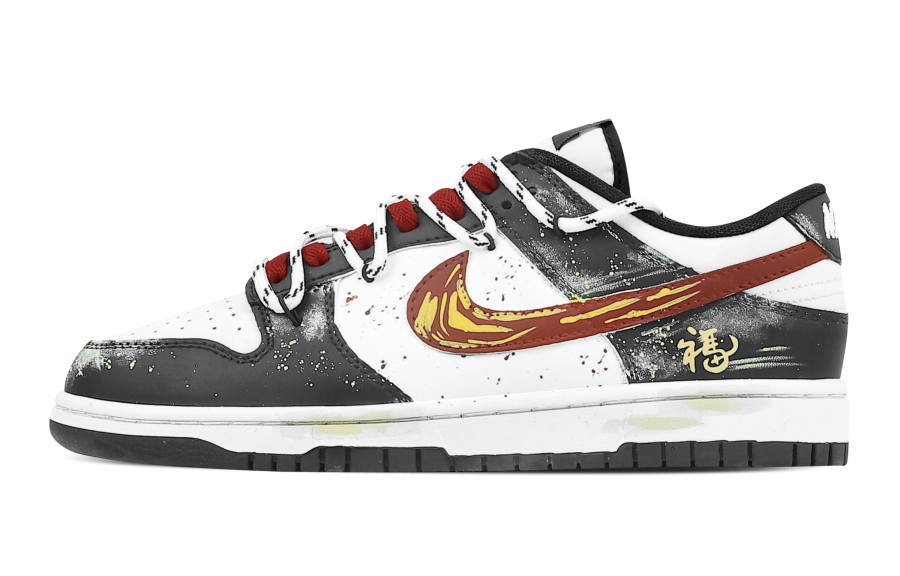 Nike Nike Dunk Farewell To The Twilight Slip Resistant Abrasion Resistant Low top Skateboard Shoes Unisex Black Gold