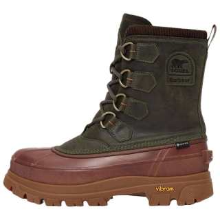 BARBOUR x SOREL Collaboration Caribou Horizon GTX Cow Leather Short Outdoor Boots Men's Olive Green