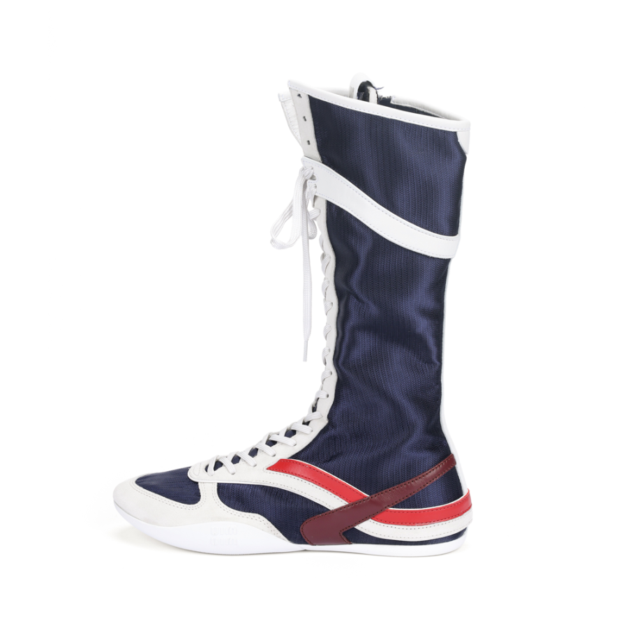 MIU MIU Gymnasium Knee high Boots Women's Blue