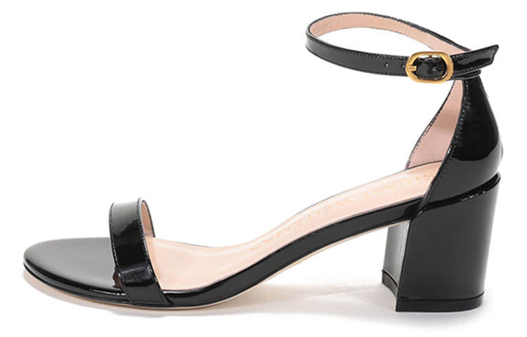Stuart Weitzman Stuart Weitzman/SW Leather One Strap Sandals Women's Black