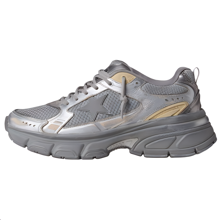 Golden Goose Lightstar Low top Casual Shoes Women's Silver