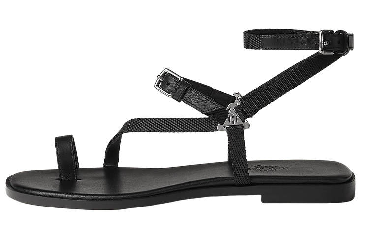 HERMES HERMES Gossip One Strap Sandals Women's Black