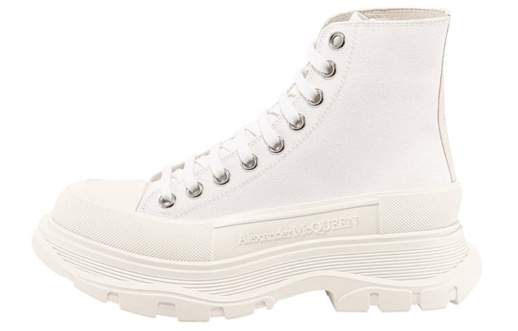 Alexander McQueen Alexander McQueen Tread Slick Boot Canvas White White Women's