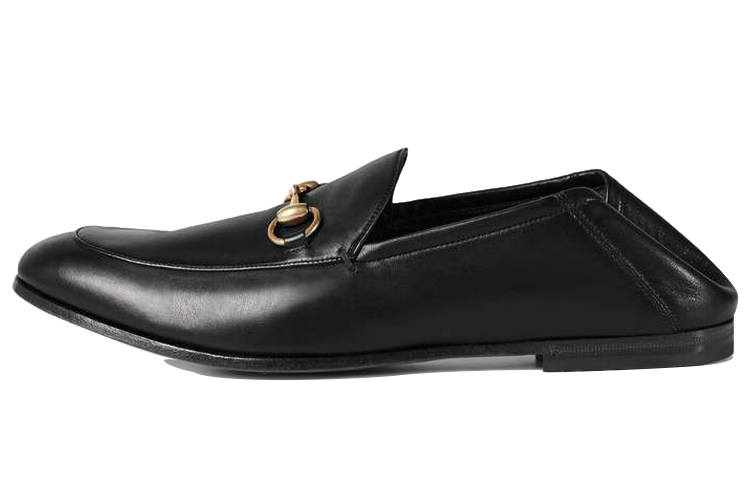 GUCCI Brixton Leather Casual Shoes Men's Black
