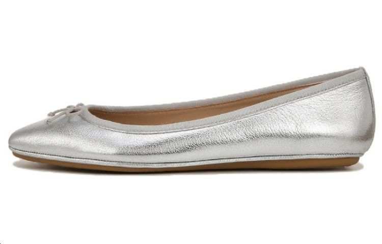 Veronica Beard Leather Casual Shoes Women's Silver