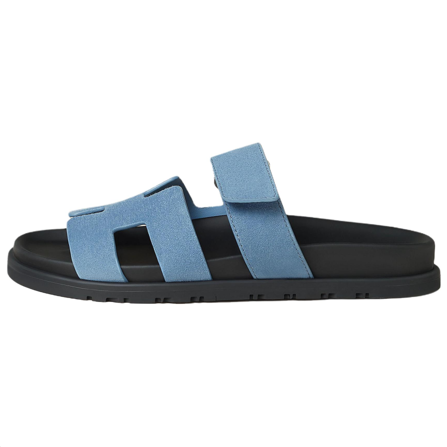 HERMES Chypre Slide Slippers 1.2cm Women's Blue