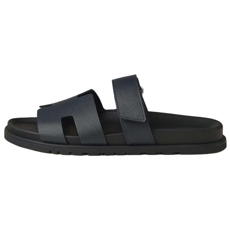 HERMES HERMES Chypre Slide Slippers 1.2cm Men's Ocean Blue