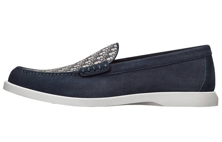 DIOR DIOR Granville Loafer Navy Blue Suede
