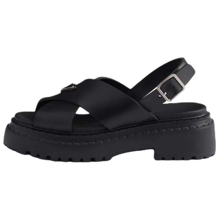 PRADA PRADA One Strap Sandals 5.5cm Women's Black