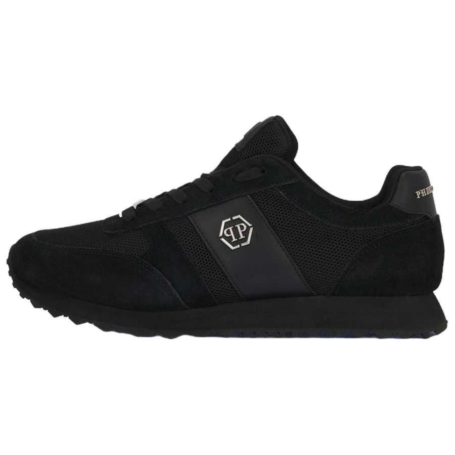 PHILIPP PLEIN Cow Leather Low top Casual Shoes Unisex Black