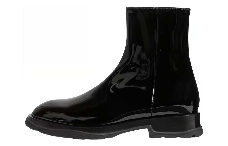 Alexander McQueen Alexander McQueen Patent leather Ankle Boots 'Black'