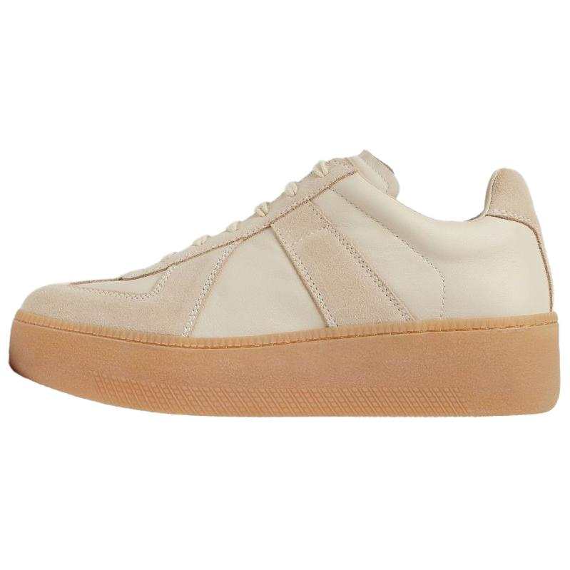 Maison Margiela Replica Wedge Low top Skateboard Shoes 5cm Women's Light Umber