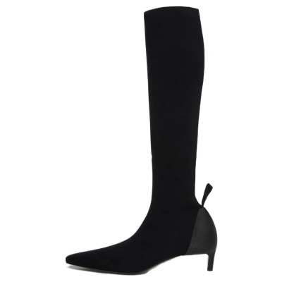 COURREGES Courrèges Pointed Toe Stretch Boots Women's