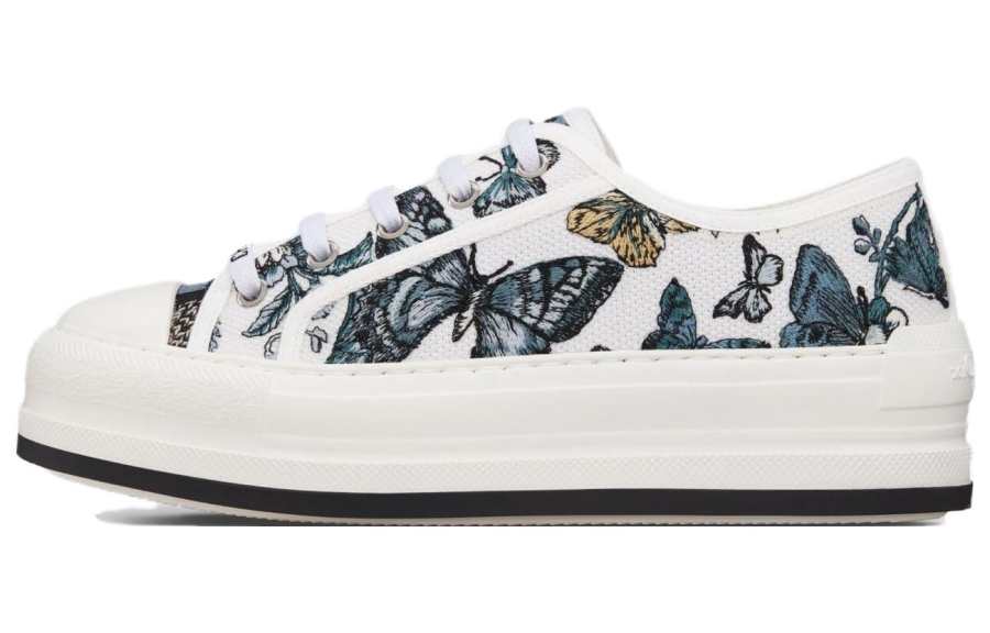 DIOR Walk'n'Dior Platform Shoes Low top Skateboard Shoes Women's Blue White