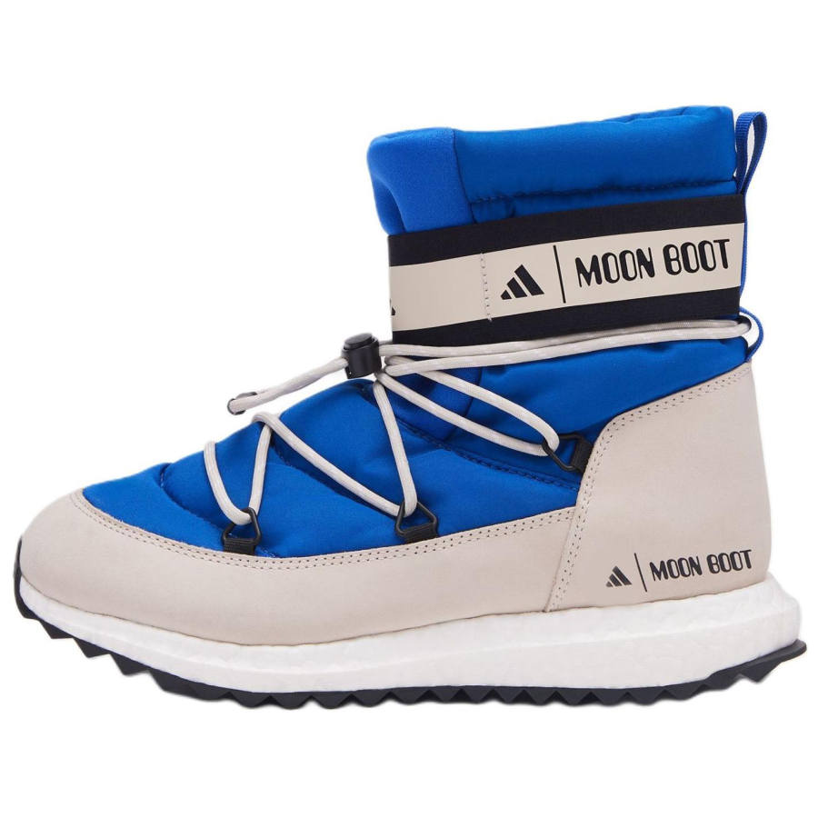 Moon Boot x Adidas Collaboration High Fabric Short Snow Boots Women's Blue