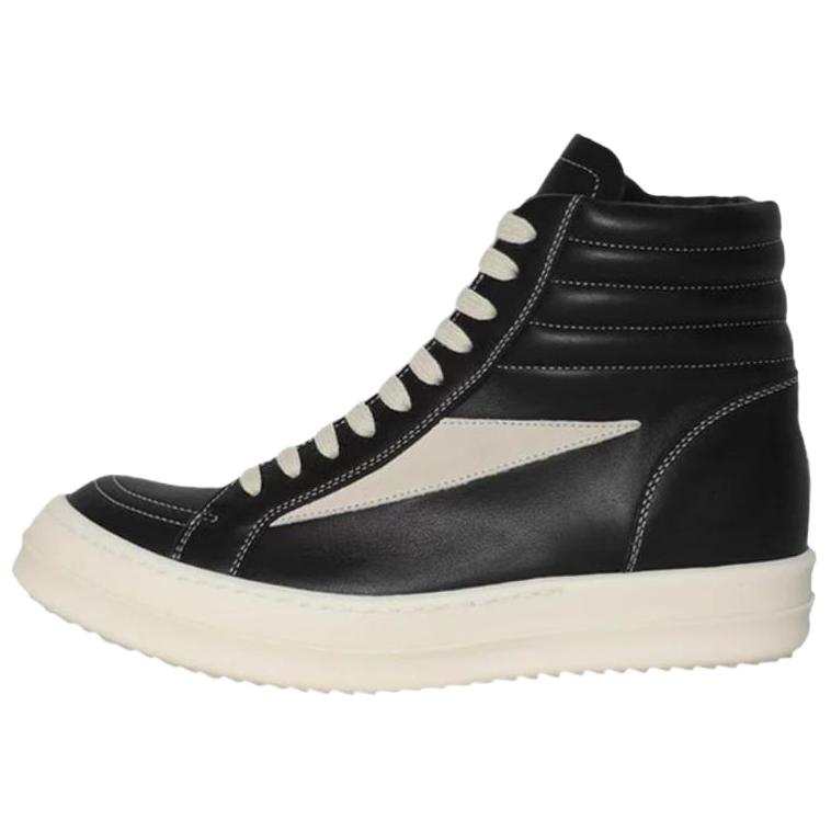 RICK OWENS RICK OWENS/RO Leather High top Skateboard Shoes Women's Black