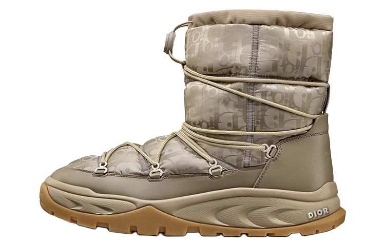 DIOR DIOR Snow Ankle Boot Beige Oblique Nylon