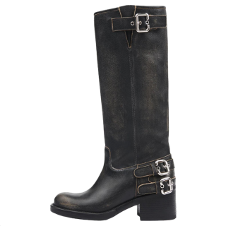 Chloé Chloe Dakota Calfskin Knee high Boots 6CM Women's Black