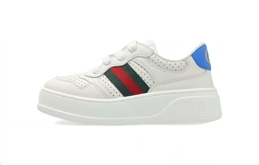 GUCCI Chunky B Lace Up Low top Toddler Shoes White Infant And Toddler
