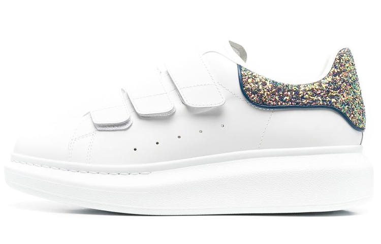 Alexander McQueen Alexander McQueen Oversized Triple Strap Sneaker 'White Glittered' Women's