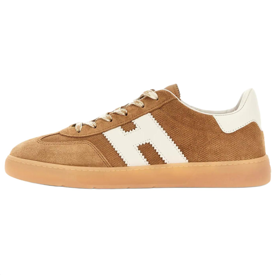 HOGAN Cool Leather, Suede Low top Skateboard Shoes 2.8cm Men's Brown