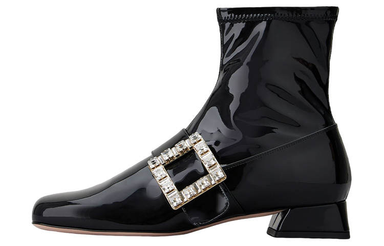 Roger Vivier Leather Ankle Boots Women's Black