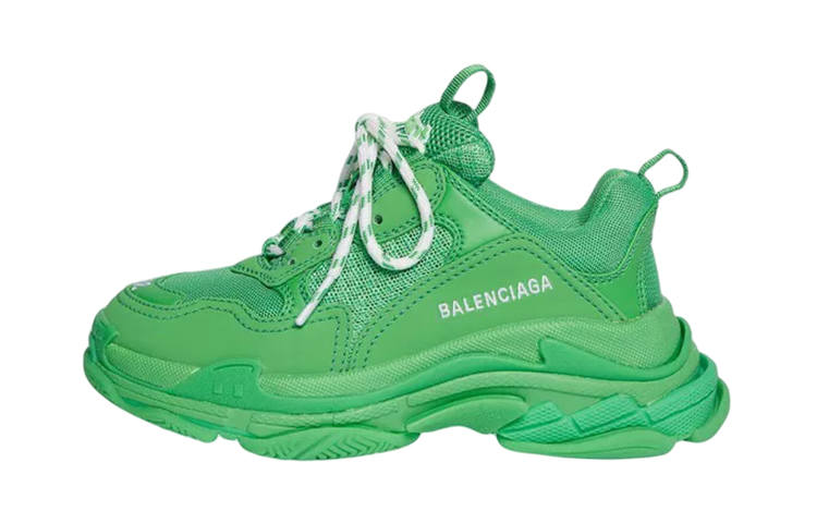 Balenciaga Triple S Low top Athletic Shoes Green Kids'