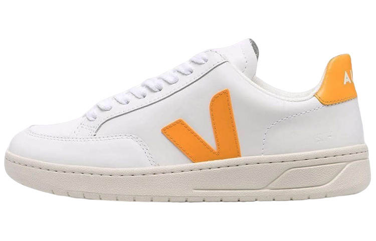 VEJA V 12 Leather White Ouro Women's
