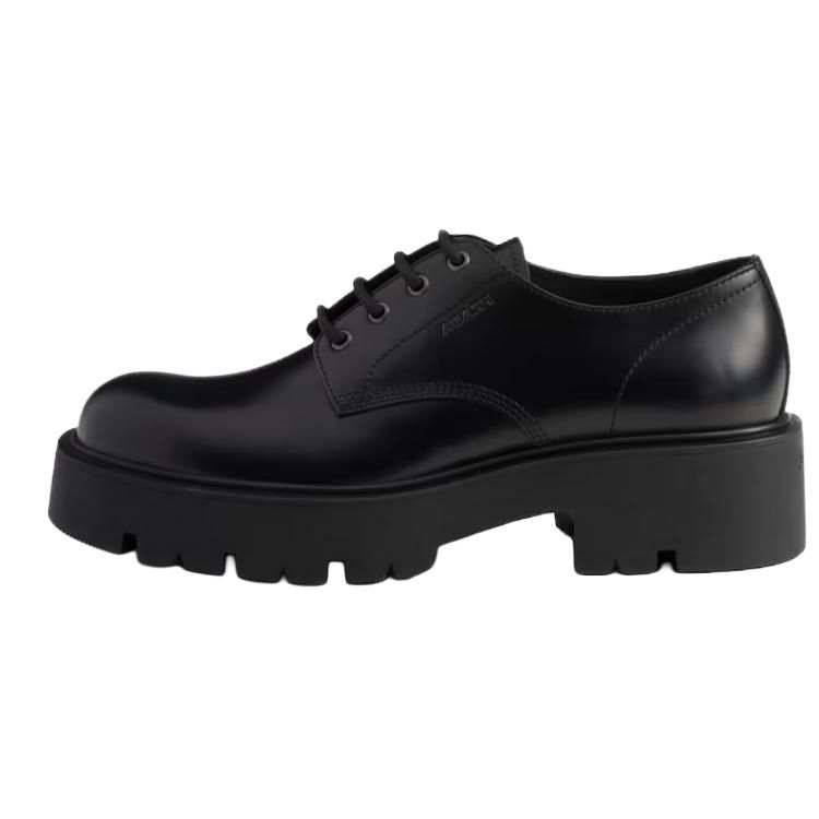 PRADA PRADA Leather Casual Shoes 6CM Women's Black