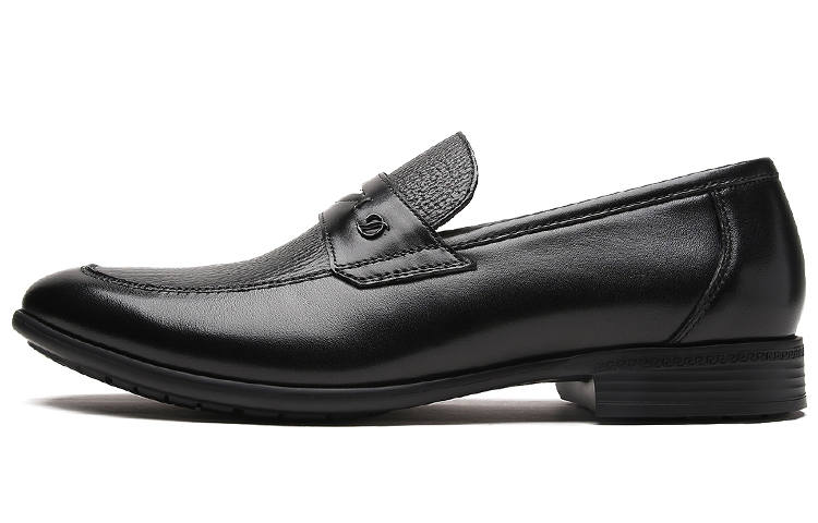 S.T.Dupont S. T.DUPONT Cow Leather Loafers Men's Black
