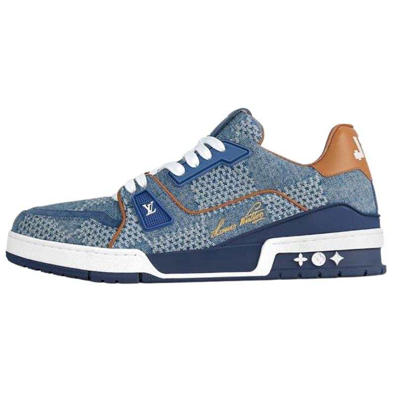 LOUIS VUITTON LOUIS VUITTON Lv Trainer Blue Damier 3D Denim