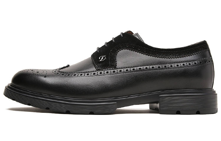 S.T.Dupont S. T.DUPONT Cow Leather Dress Shoes Men's Black