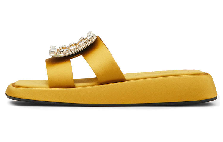 Roger Vivier Rubber Sole Slide Slippers Women's Yellow