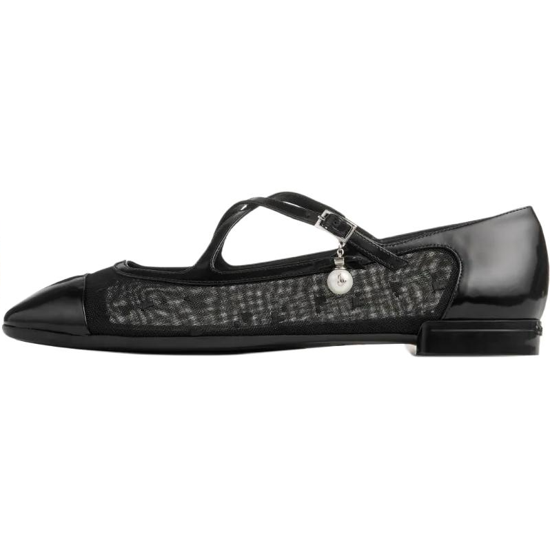 Jimmy Choo Eleri Flat Mary Jane Shoes Women's Black