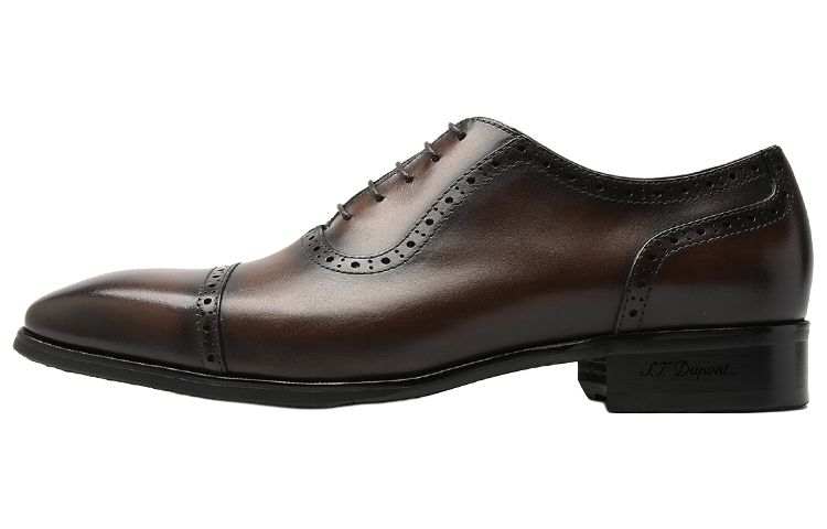 S.T.Dupont S. T.DUPONT Top Grain Cow Leather Formal Wear Oxford Leather Shoes Men's Coffee