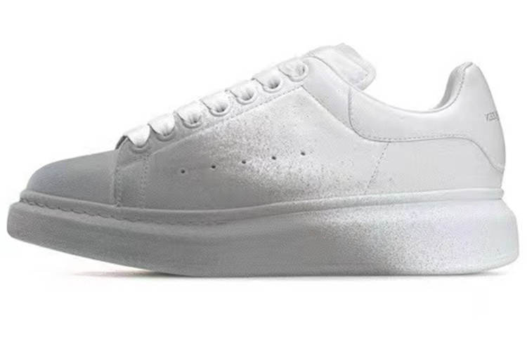 Alexander McQueen Oversized Sneaker 'White Grey Velvet Spray' Women's