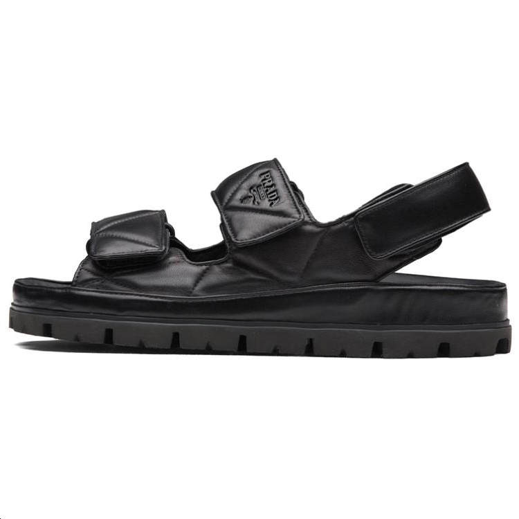 PRADA PRADA Padded Nappa Leather Sandals 'Black' Women's