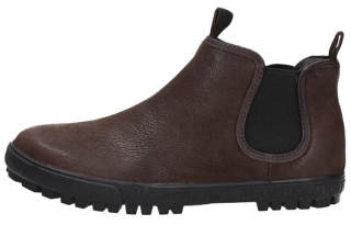 EMPORIO ARMANI Leather Ankle Length Chelsea Boots Men's Brown