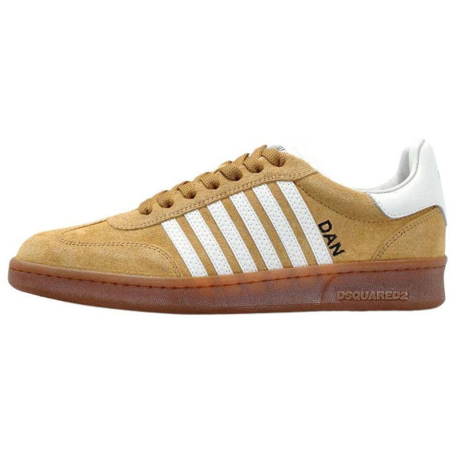 DSQUARED 2 Cow Leather Low top Skateboard Shoes Women's Yellow