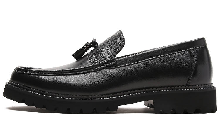 S.T.DUPONT Leather Casual Shoes Men's Black