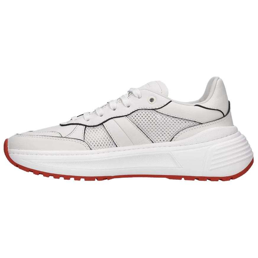 Bottega Veneta Speedster Textile, Leather Lace Up Low top Casual Shoes Men's White
