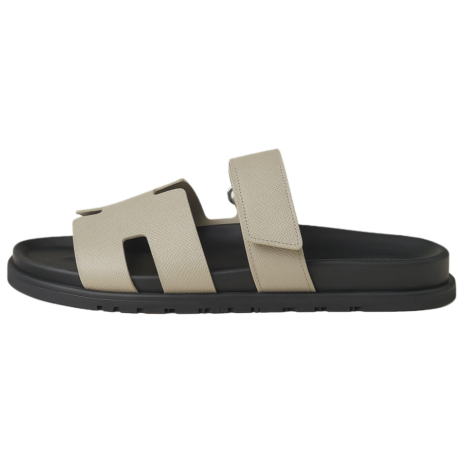 HERMES HERMES Chypre Slide Slippers 1.2cm Men's Paper Beige