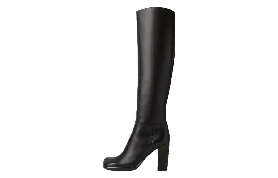 Bottega Veneta Storm Fashion Knee High Boots 9cm Women's Black